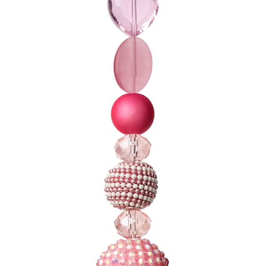 12 Packs: 13 ct. (156 total) Pink Glass & Resin Mixed Beads by Bead Landing™